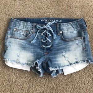 American Eagle Super Stretch Shortie Denim Shorts